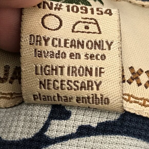 Jamaica Jaxx Hawaiian 100% Silk Shirt Men L Blue Floral Button Up Pocket 17981 - Picture 12 of 13